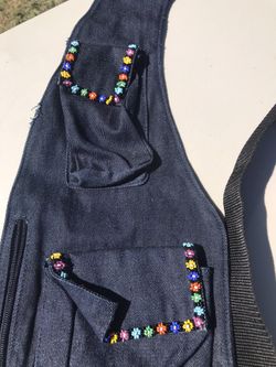 Over The Shoulder Bag With Pockets And Zipper 