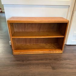 Vintage MCM Wood Low Bookshelf