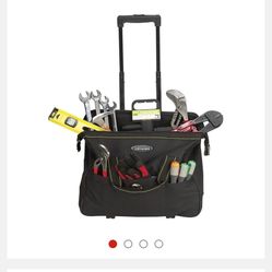 Voyager Rolling Zippered Tool Bag With Telescoping Handle 
