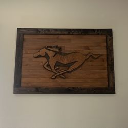 Horse Wood Carved Artwork 