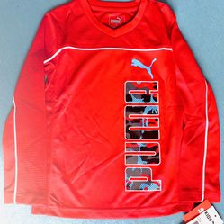 Boys Red Long sleeve shirt puma size 5