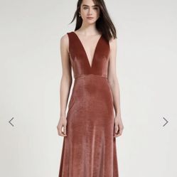 Jenny Yoo Logan Velvet Bridesmaid Gown