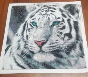 White Tiger Diamond Painting