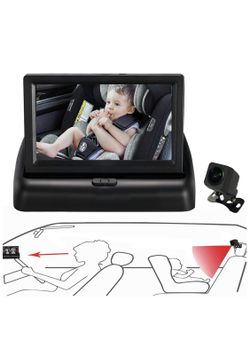 Itomoro Baby Car Mirror, View Infant in Rear Facing Seat with Wide Crystal Clear View,Night Vision,Camera Aimed at Baby-Easily to Observe The Baby's
