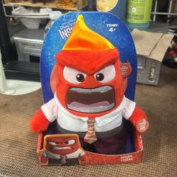 Disney Pixar ANGER Inisde Out 9" Plush Doll Tomy 2015 Talking 