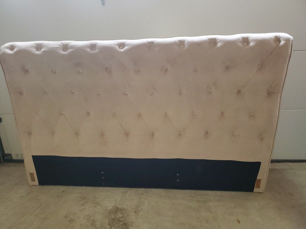 WEEKEND SALE ONLY ($75) - KING Upholstered Panel Headboard (TAN)