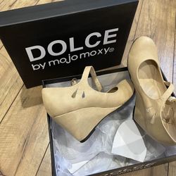 DOLCE Mary Jane wedges, size 6.5