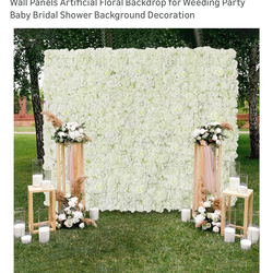 New white flower back wall
