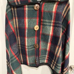 LIB Clasdice Plaid Poncho 
