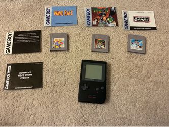 Nintendo Game Boy Pocket with 3 Games and Manuals