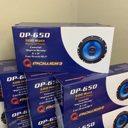 Q Power Car Audio . 6.5 Inch Car Stereo Speakers . 500 watt  . Blowout Sale  $20 A Pair While They Last . New 