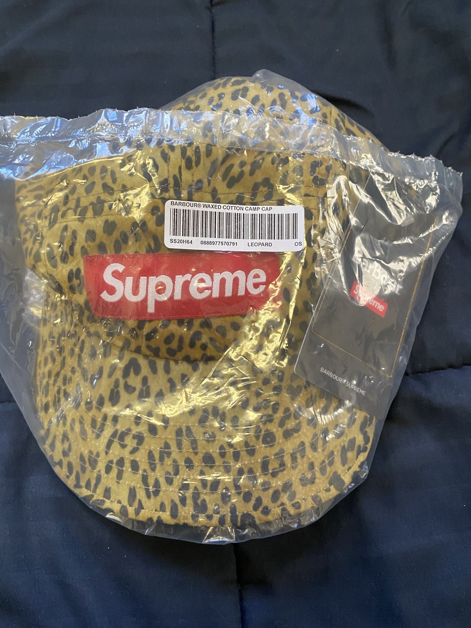 Supreme Barbour Waxed Cotton Camp Cap Men