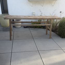 Large Reclaimed Wood Console Table – Rustic Entryway or Sofa Table