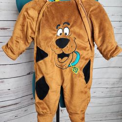 Scooby Doo thick lined costume Romper size 6-9 month. 