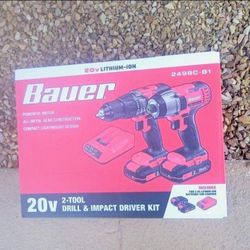 Bauer 2-Tool Drill / Impact Driver *NEW*