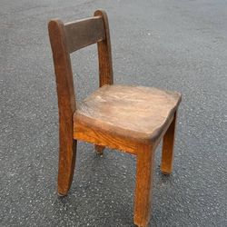 Antique Solid Wood Childrens Chair