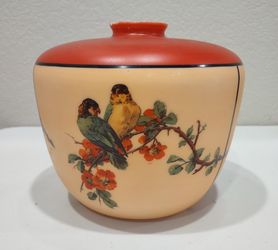 1930s Lincoln Red Top Hanging Light Globe