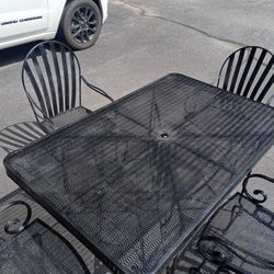 MCM Wrought Iron Patio Set Outdoor 