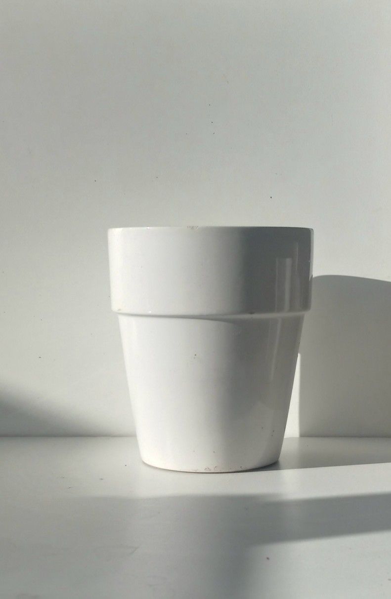 Glazed Ceramic Plant Pot/ Plant Planter/ Flower Pot Patio Garden White