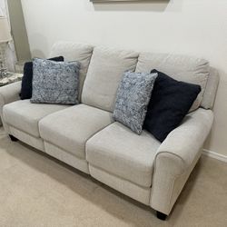 Like New 2 Fabric Electrical Recliner Sofas