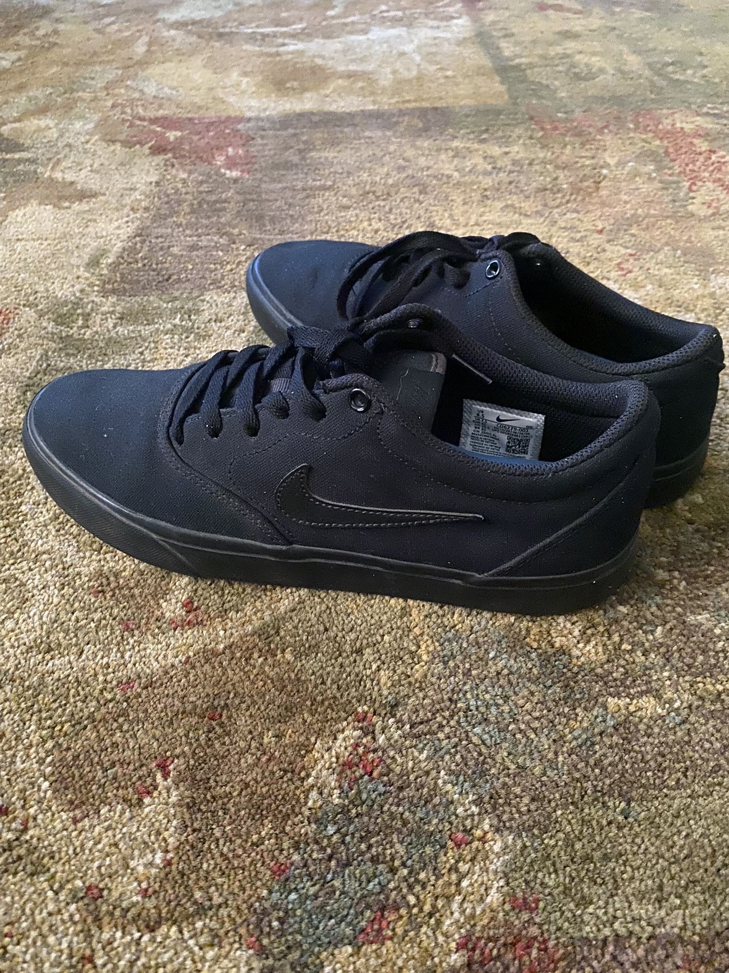 Nike SB Chron 2 Black Canvas Skate Shoes