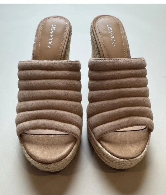 Lisa Vicky Gogo-V 8.5M Tan Camel Women's Platform Wedges * Nordstrom * New In Box