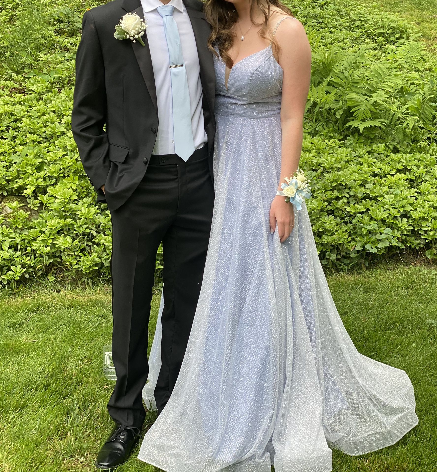 Cinderella (Brand) Baby Blue Sparkly Prom Dress