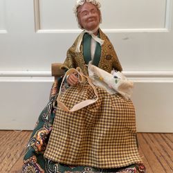 Vintage French Claude Carbonel Doll Terracotta Terre Cuite Woman Figurine 8.5". Condition is pre owned and is overall in solid and respectable shape. 