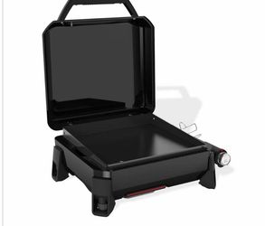 Weber Slate Tabletop Griddle 1-Burner Liquid Propane Gas Portable 17 in. Flat Top Grill in Black