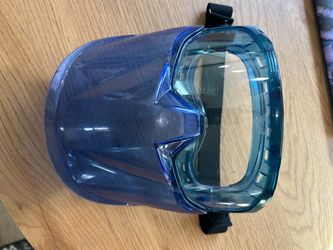 Ranger Blue Full Face Shield with Goggle Frame