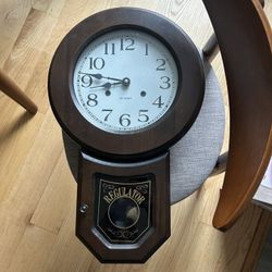 Vintage Regulator Wind Up Clock 