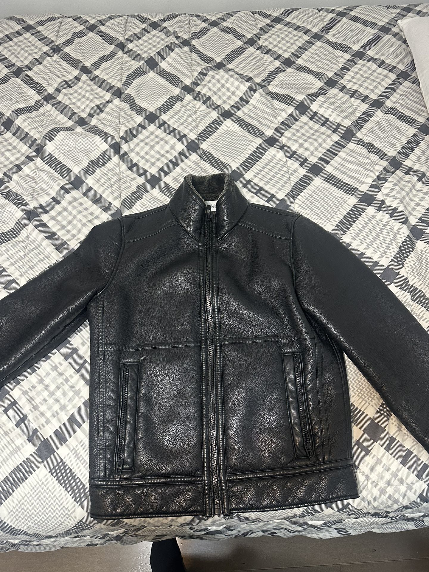 Men’s Calvin Klein Leather Jacket (Small)