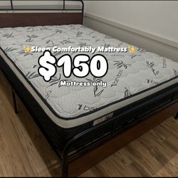✨Sleep Comfortably Mattress✨ Mattress pillow top 🟢Queen $150 🟡Full $130 🟠Twin $120 🔴King $260 🔵Cal king $260 ☑️Delivery available $30🚚