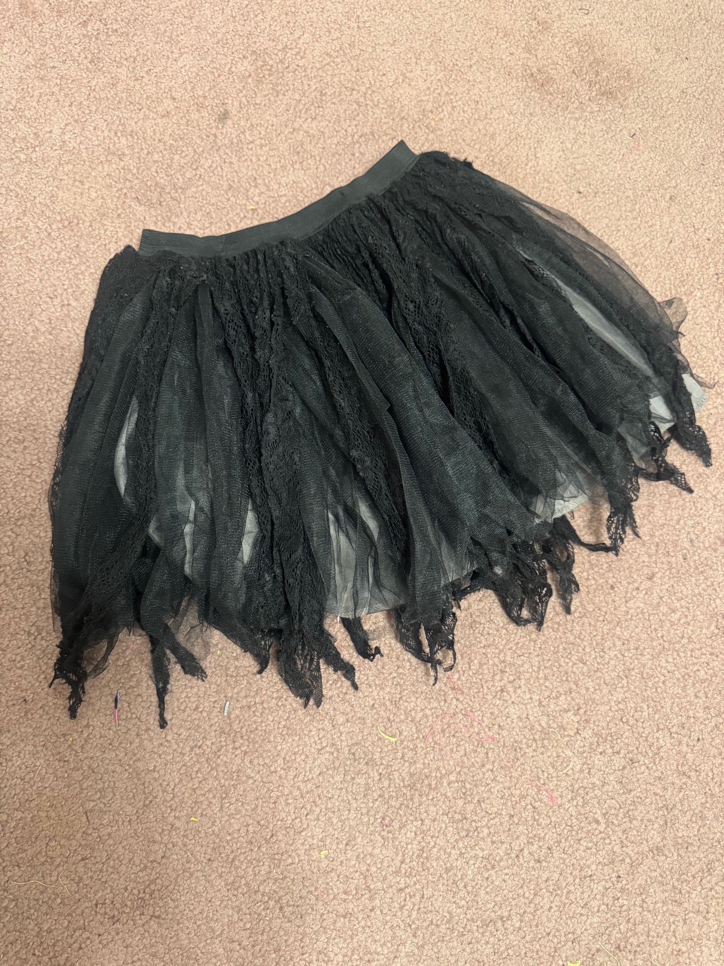 Large Black Tutu Zombie Victorian Goth Gothic Witch Skirt Costume Vampire 