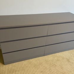 Ikea Grey Malm Dresser