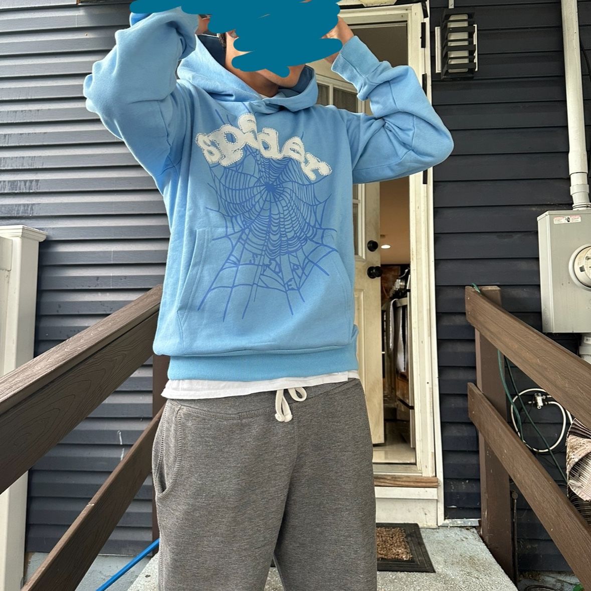 Sky Blue Sp5der hoodie for Sale in Brentwood, NY - OfferUp