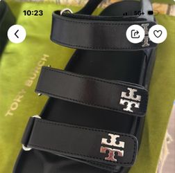 Tory Burch Black Leather Sandals sz 7