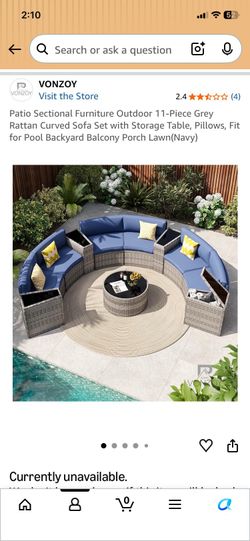 One year old 10 piece outdoor patio set