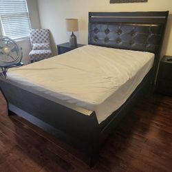 Queen Bed Frame and Headboard Only - Black