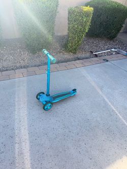 Blue kids scooter