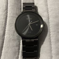 Seiko Essentials Black Ion Finish Stainless Steel Bracelet Watch 41mm