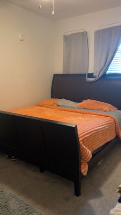 Black Sleigh Bed Frame