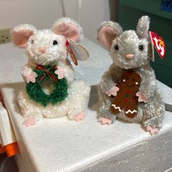 Beanie Babies Christmas Mice 