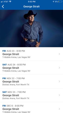 2 George Straight tickets