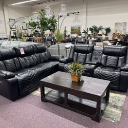 30% SALE! Reclining Sofa And Love Seat With Speakers