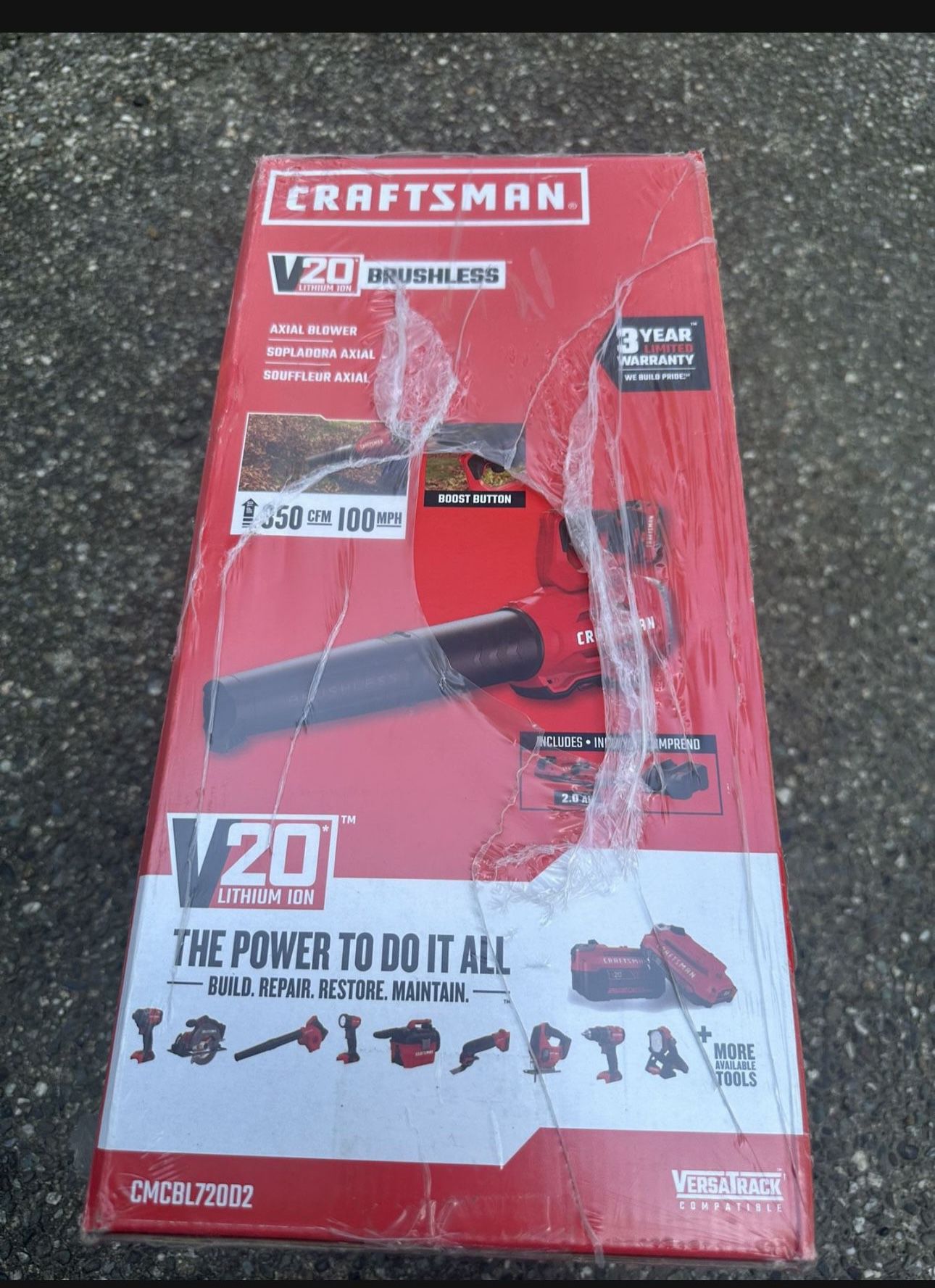 Brand New CRAFTSMAN 20V MAX Cordless Leaf Blower Kit with Battery & Charger Included  CMCBL720D2