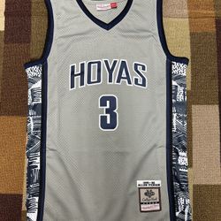 Allen Iverson Gray Georgetown Hoyas Basketball Jersey