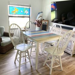 Beach Style Hightop Table And Chairs 36” Tall 