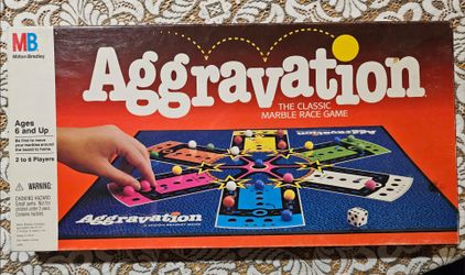 Milton Bradley Aggravation Classic Marble Race Board Game