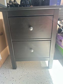 Black night stand end table wood